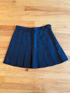 American Apparel Black Pleated Mini Skirt